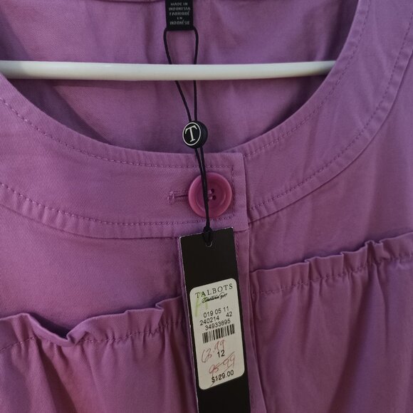 Talbots top purpilish-pink 12 - Picture 8 of 10